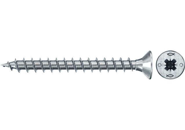 Product Picture: "Tornillo de aglomerado fischer PowerFast II CZF 3x30 BC con cabeza avellanada, rosca total y engarce PZ (1000 uds.)"