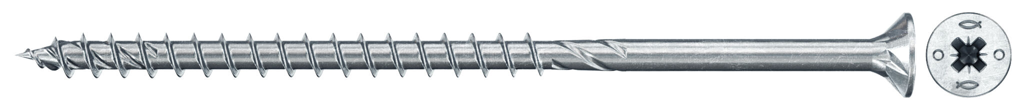Obrázek výrobku: "fischer PowerFast FPF II CZP 5,0x100 BC 200 zápustná hlava bílý zinek částečný závit křížová drážka PZ"