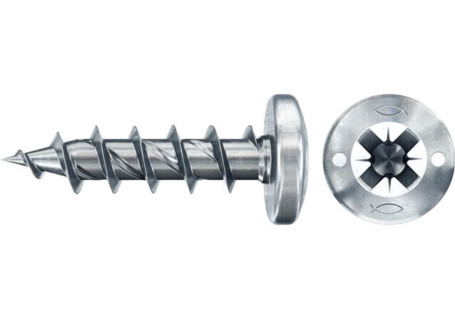 Produktbild: "fischer Spanplattenschraube PowerFast FPF II PTF 4,5 x 16 BC 200, Halbrundkopf, TX Antrieb, Vollgewinde, blau passiviert, galvanisch verzinkt, 200 Stück"