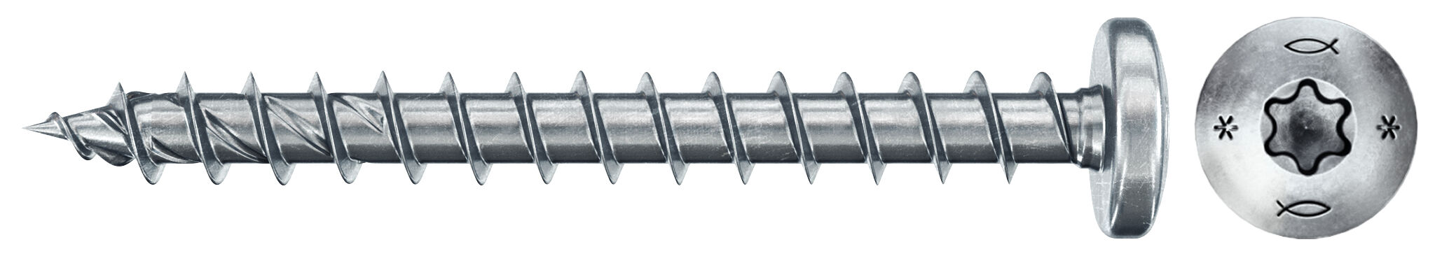 Produktbild: "fischer PowerFast FPF II PTF 4,5 x 50 BC 300 Panhead mit Innenstern TX Vollgewinde galvanisch verzinkt, blau passiviert"