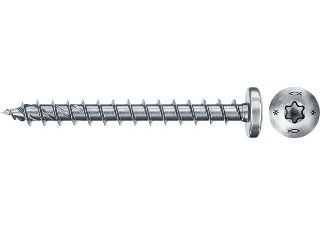 Produktbild: "fischer Spanplattenschraube PowerFast FPF II PTF 4,5 x 35 BC 200, Halbrundkopf, TX Antrieb, Vollgewinde, blau passiviert, galvanisch verzinkt, 200 Stück"