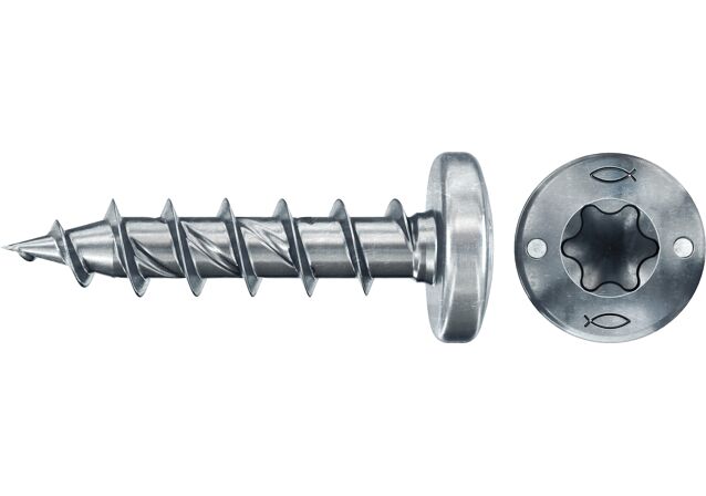 Product Picture: "Tornillo de aglomerado fischer PowerFast II PTF 4x25 BC con cabeza redonda, rosca completa y engarce TX (200 uds.)"