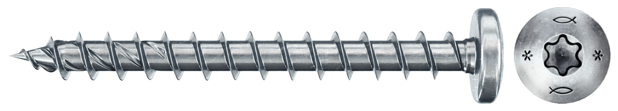 Product Picture: "fischer spaanplaatschroef PowerFast II 4,0x40 TX bolkop voldraad blauw verzinkt (200)"