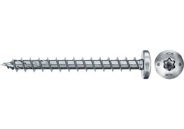Produktbild: "fischer Spanplattenschraube PowerFast FPF II PTF 4,0 x 30 BC 200, Halbrundkopf, TX Antrieb, Vollgewinde, blau passiviert, galvanisch verzinkt, 200 Stück"