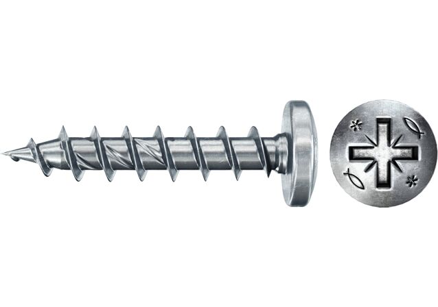 Product Picture: "Tornillo de aglomerado fischer PowerFast II PZF 3x30 BC con cabeza redonda, rosca completa y engarce PZ (200 uds.)"