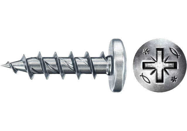 Product Picture: "Tornillo de aglomerado fischer PowerFast II PZF 4,5x20 BC con cabeza redonda, rosca completa y engarce PZ (200 uds.)"