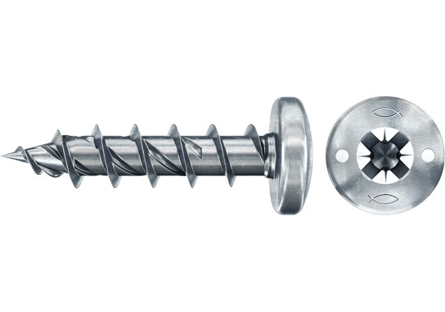 Produktbild: "fischer Spanplattenschraube PowerFast FPF II PZF 5,0 x 25 BC 200, Halbrundkopf, PZ Antrieb, Vollgewinde, blau passiviert, galvanisch verzinkt, 200 Stück"