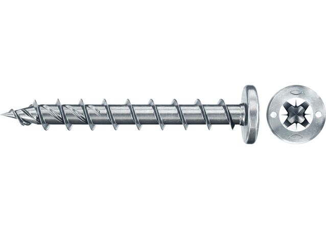 Produktbild: "fischer Spanplattenschraube PowerFast FPF II PZF 6,0 x 60 BC 100, Halbrundkopf, PZ Antrieb, Vollgewinde, blau passiviert, galvanisch verzinkt, 100 Stück"