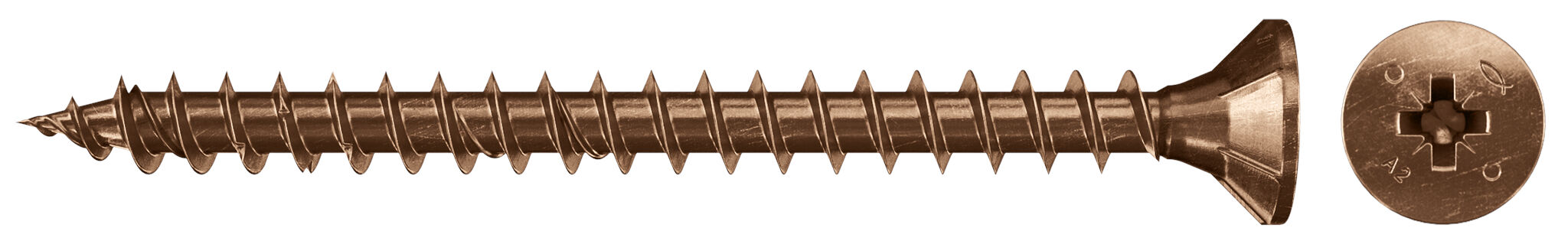 Product Picture: "fischer PowerFast 4.0 x 25 카운트 샹크 헤드 청동 전산 십자 드라이브 PZ box"