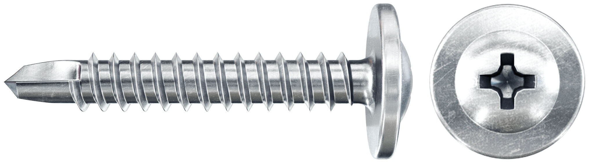 Product Picture: "fischer profile connector screw 4.2 x 13 semicircular head blue zinc plated full thread PH"