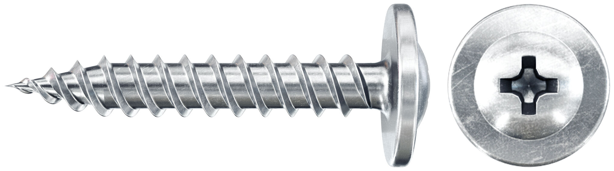 Product Picture: "fischer profile connector screw 4.2 x 13 semicircular head blue zinc plated full thread PH"