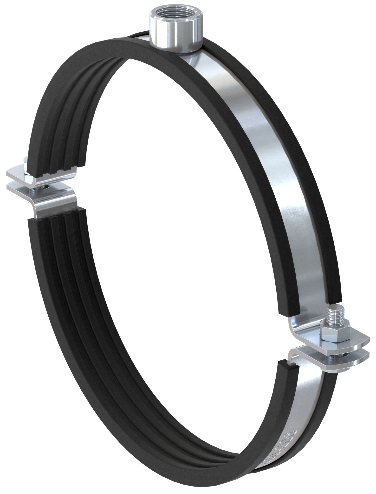 Product Picture: "fischer Pipe clamp FRS inch 200-206, 1/2", two screws version, galvanized steel"