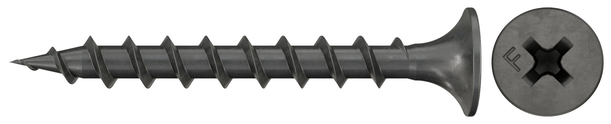 Product Picture: "fischer drywall screw 3.5 x 55 trumpet shape head phosphated GG PH"