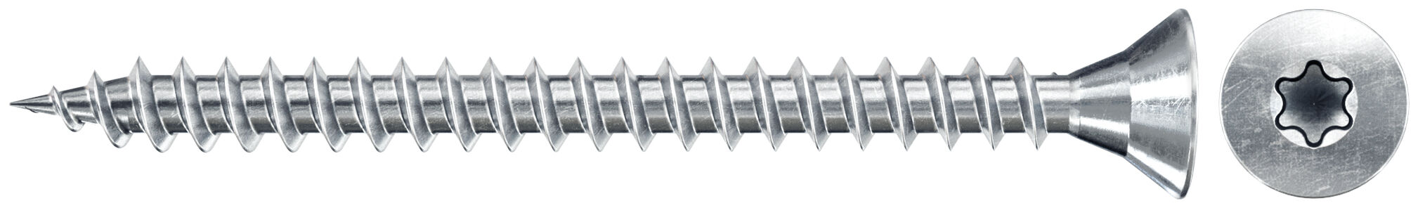 Produktbild: "fischer Spanplattenschraube FSPII 4,0 x 30 Senkkopf blauverzinkt Vollgewinde Innenstern TX"