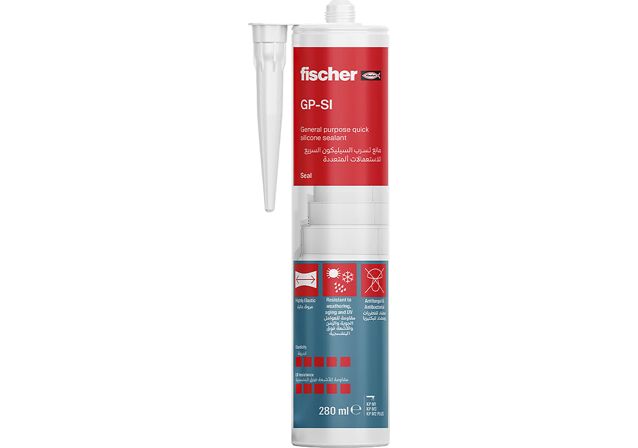 Product Picture: "fischer GP Silicone Sealant beige 280 ml"