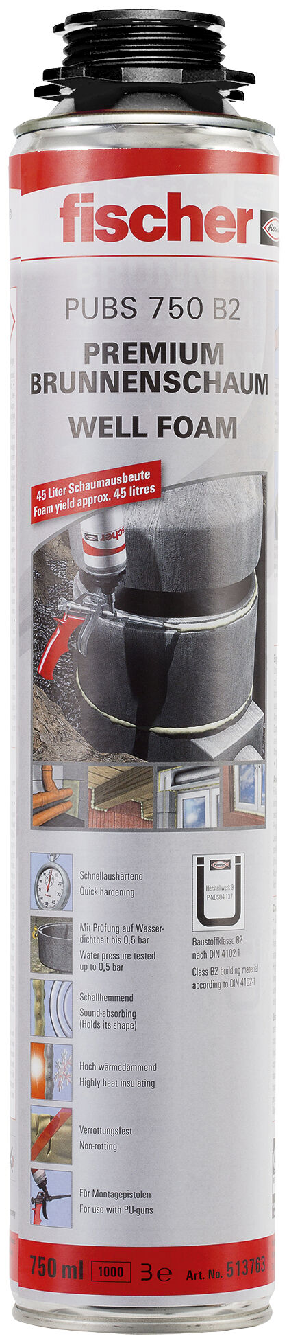 Product Picture: "fischer well foam PUBS 750 B2"