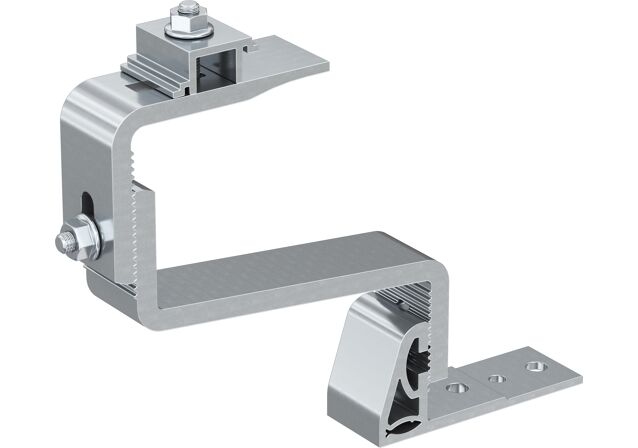 Product Picture: "fischer hook for pitched roof with tiles covering and 3 adjustment positions RH 52-67 H AL Aluminium"