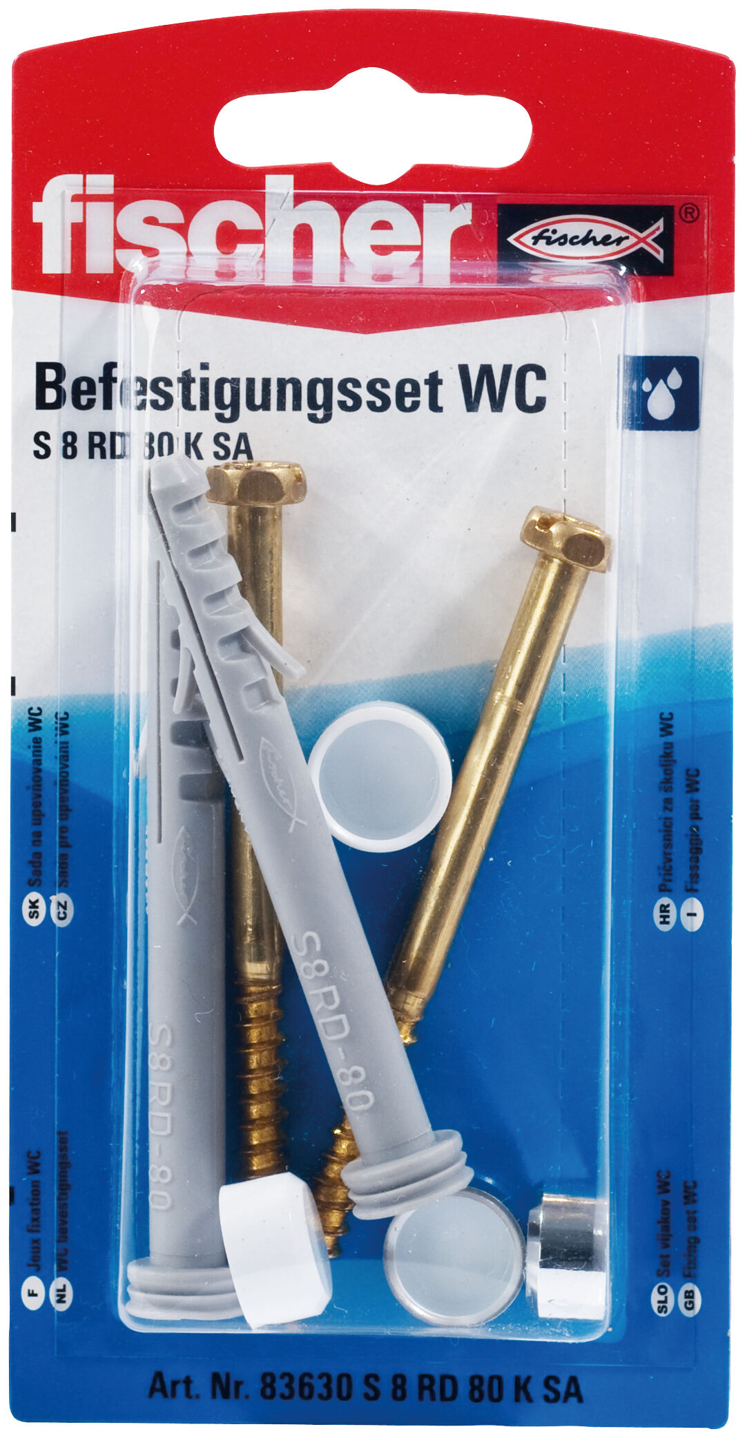 Packaging: "fischer WC fixing WC S 8 RD 80 K"