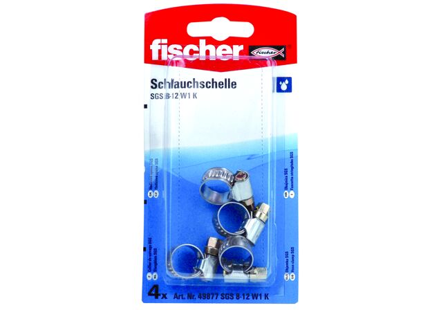 Συσκευασία: "fischer SGS 8-12 W1 K Σφιγκτήρας εύκαμπτων σωλήνων σε blister"