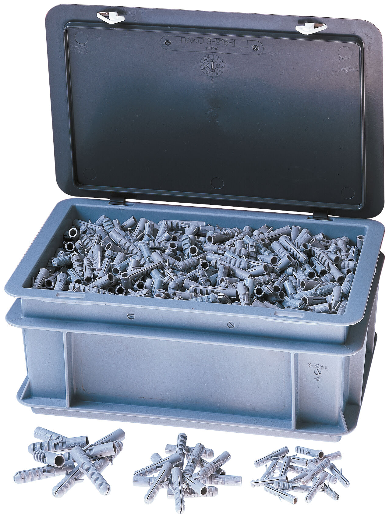 Packaging: "Chevilles nylon S 8 en coffret"