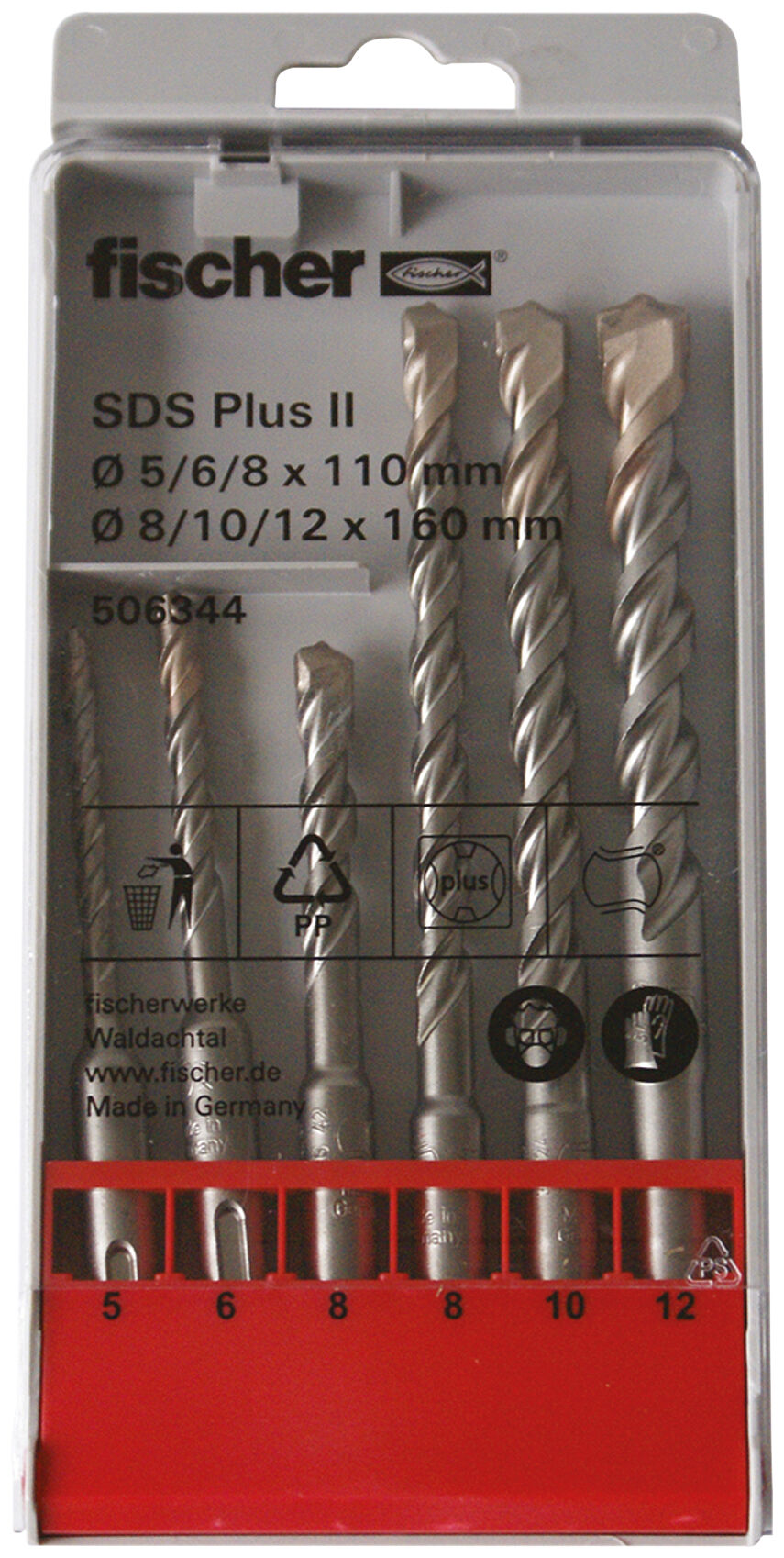 Product Picture: "fischer kalapácsfúró SDS Plus II Pointer - készlet 6"