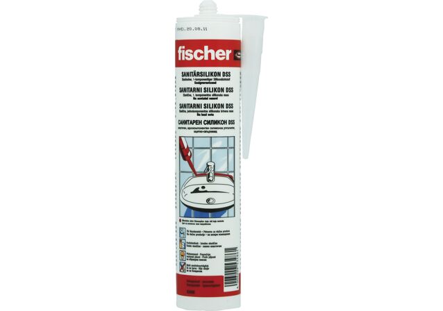 Produktbild: "fischer Sanitärsilicon Premium DSSA transparent 310 ml"