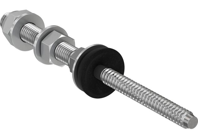 Product Picture: "fischer double-threaded screw STSI M10 x 181 mm A2, stainless steel A2"
