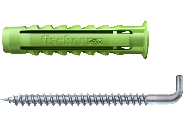 Product Picture: "fischer Expansion plug SX Green 6 x 30 WH with angle hook"