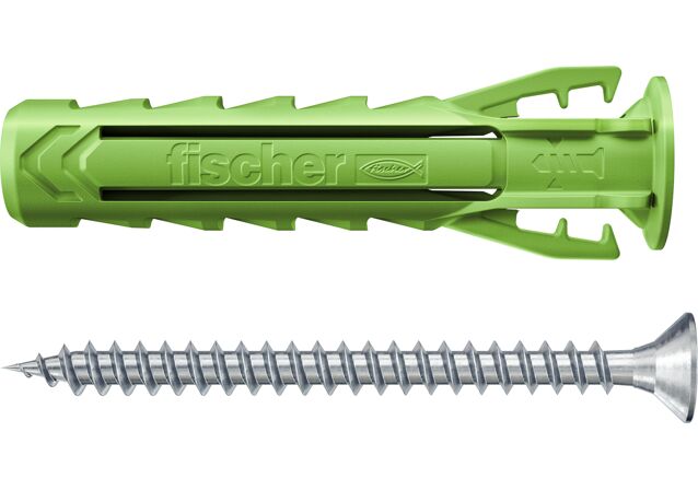 Produktbilde: "fischer Nylonplugg SX Plus Green 6 x 30 S med skrue (NOBB 60129845)"
