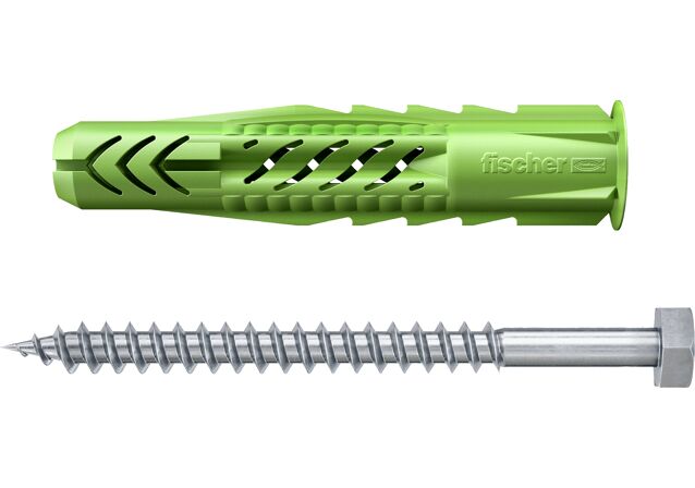 Produktbilde: "fischer Universalplugg UX Green 10 x 60 R S med krage og skrue"