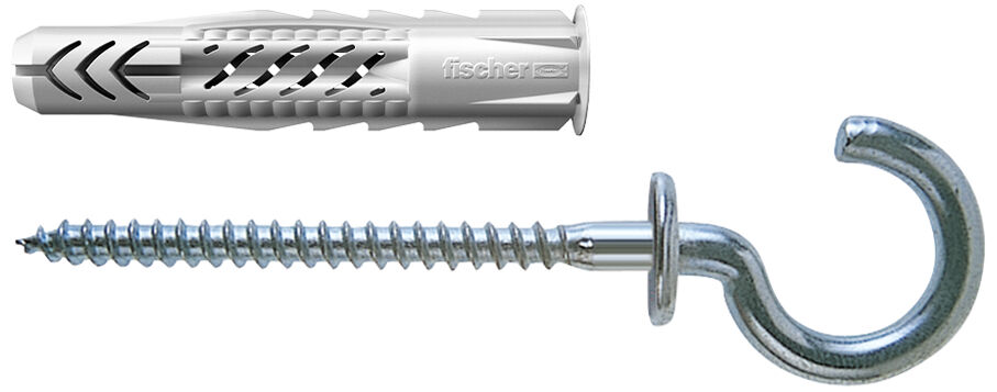 Product Picture: "fischer UX 8x50 OH N Νάιλον βύσμα με λευκό Κρίκο σε blister"
