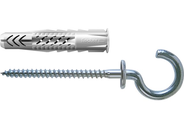 Produktbild: "fischer Universaldübel UX 8 x 50 RH mit Rundhaken, nylonbeschichtet"