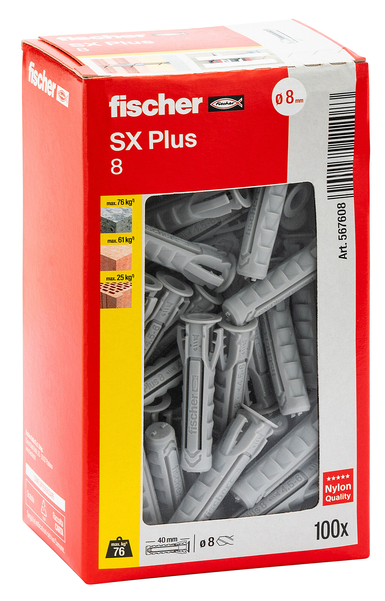 Confezione: "SX Plus 8x40 Tassello"