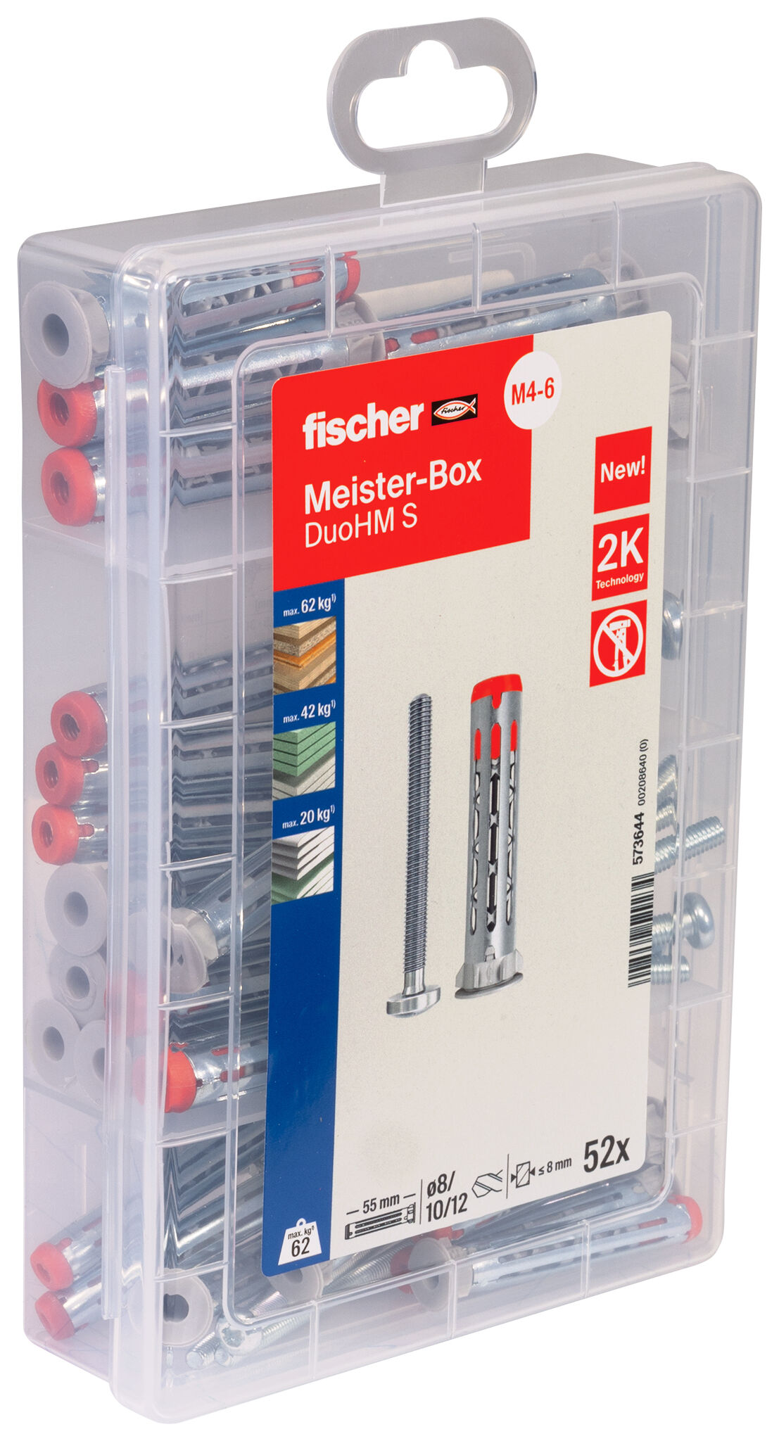 Produktbild: "fischer Meister-Box mit Hohlraumdübel DuoHM, Panhead-Schraube, TX-Antrieb"