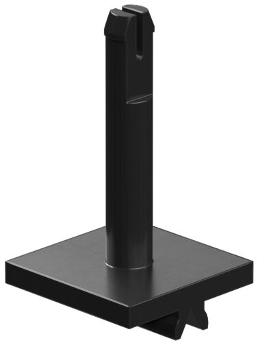 Clip axle with plate, black