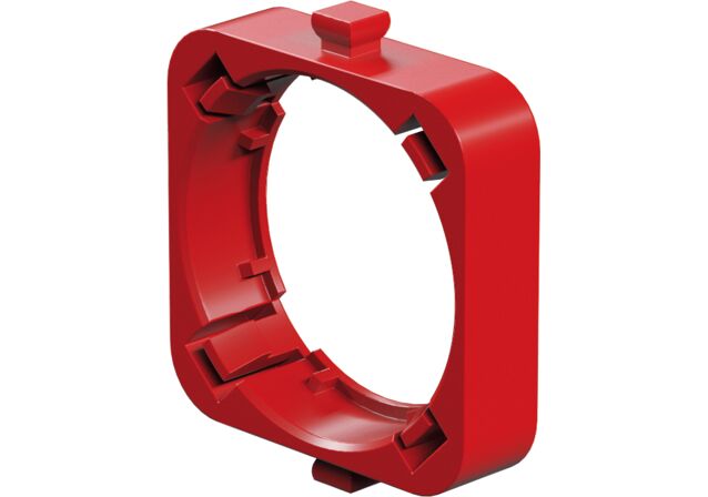 null: "Lens holder plano-convex, red"