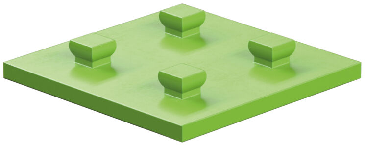 Mounting plate 30x30, green