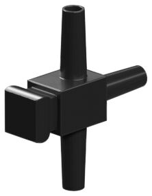 T de distribución neumática, negro