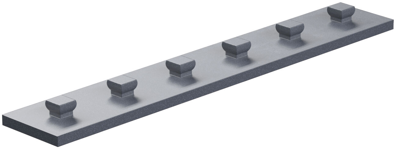 Mounting plate 15x90, silver