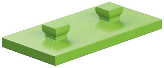Mounting plate 15x30, green