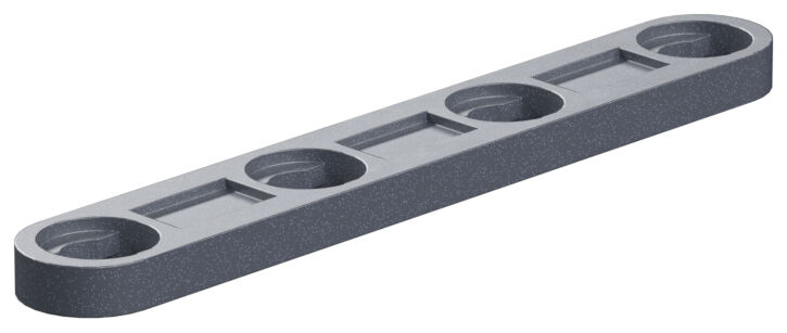 null: "I-Strut with bore 45, silver"