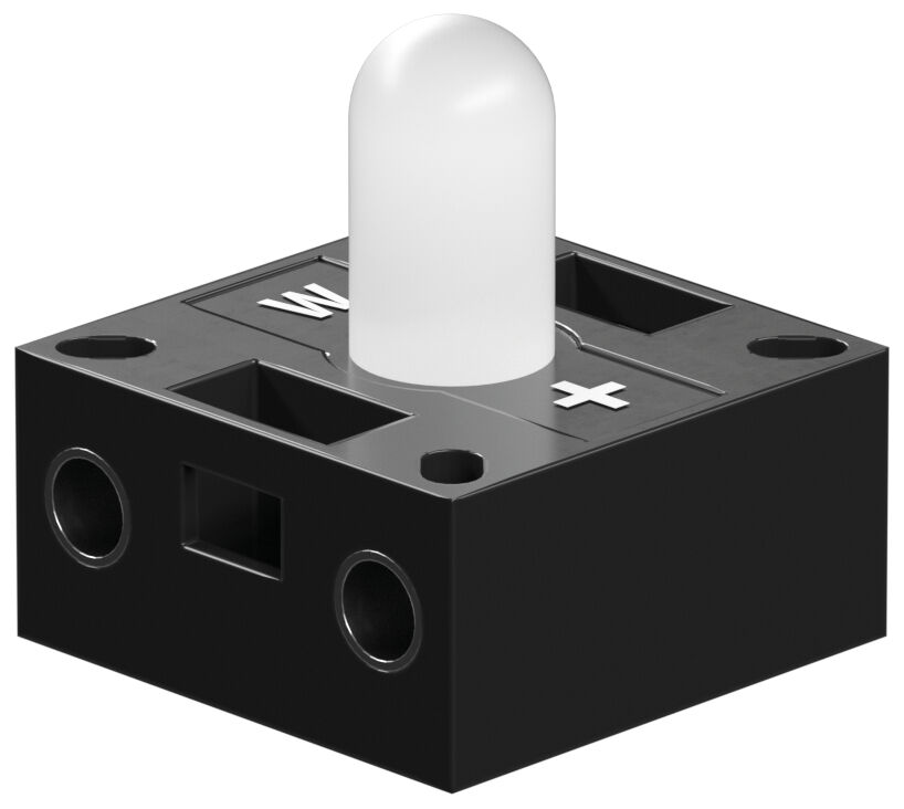 LED weiß montiert; 9V 0,01A