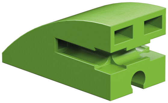 Produktbild: "Baustein 15x30 rund, grün"