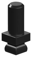 Straight hose connection D4, black