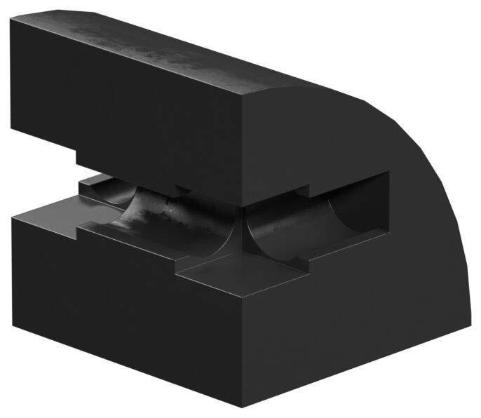 Round building block 15x15, black