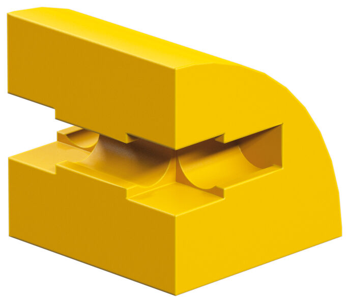 Round building block 15x15, yellow