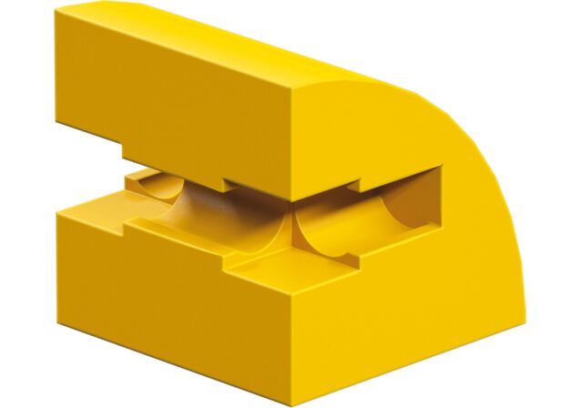null: "Round building block 15x15, yellow"