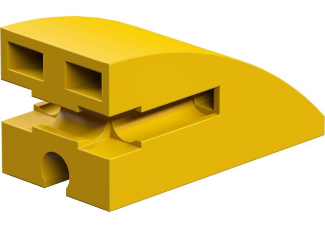 Produktbild: "Baustein 15x30 rund, gelb"
