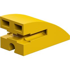 Bloque de construcción 15x30 redondo, amarillo
