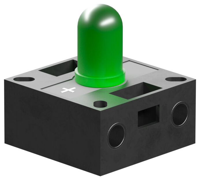 LED 5 mm GRÜN L53 GD/B montiert